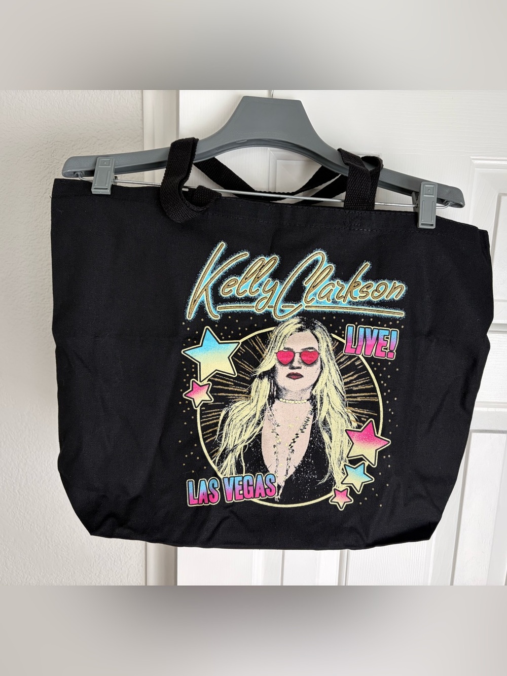 Black Graphic Tote Bag - Las Vegas Live